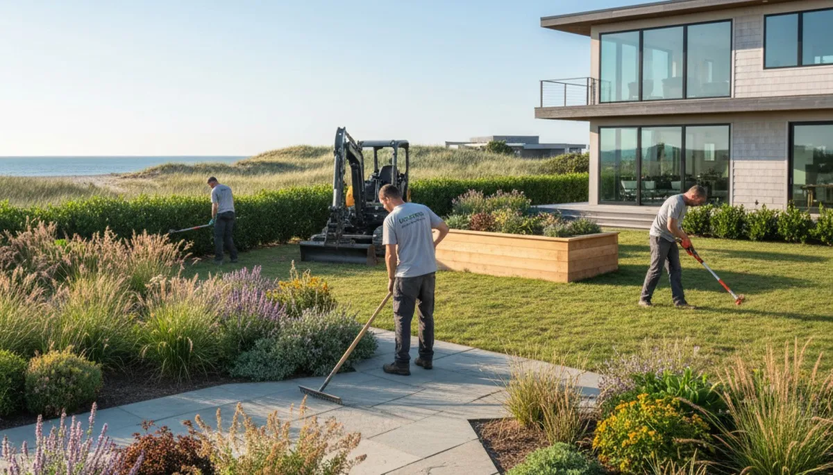 Landscaping crew serving Fort Wayne, IN with professional yard maintenance and outdoor property care
