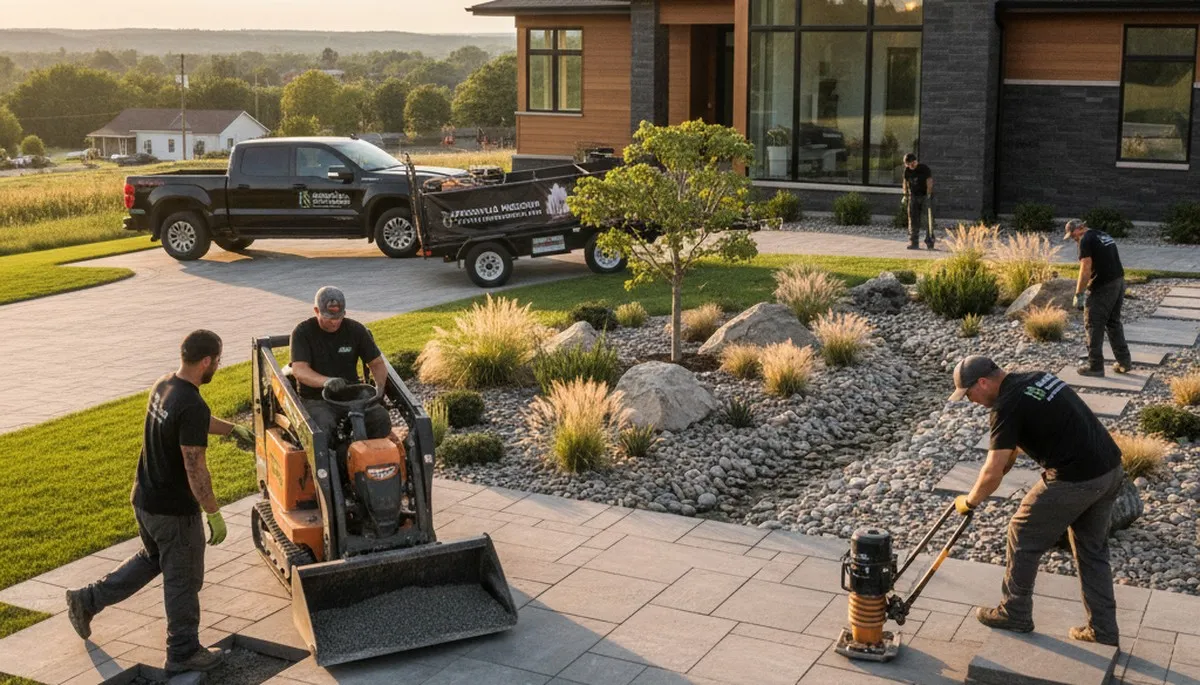 Landscaping team serving Fort Wayne, IN with professional lawn care and outdoor maintenance