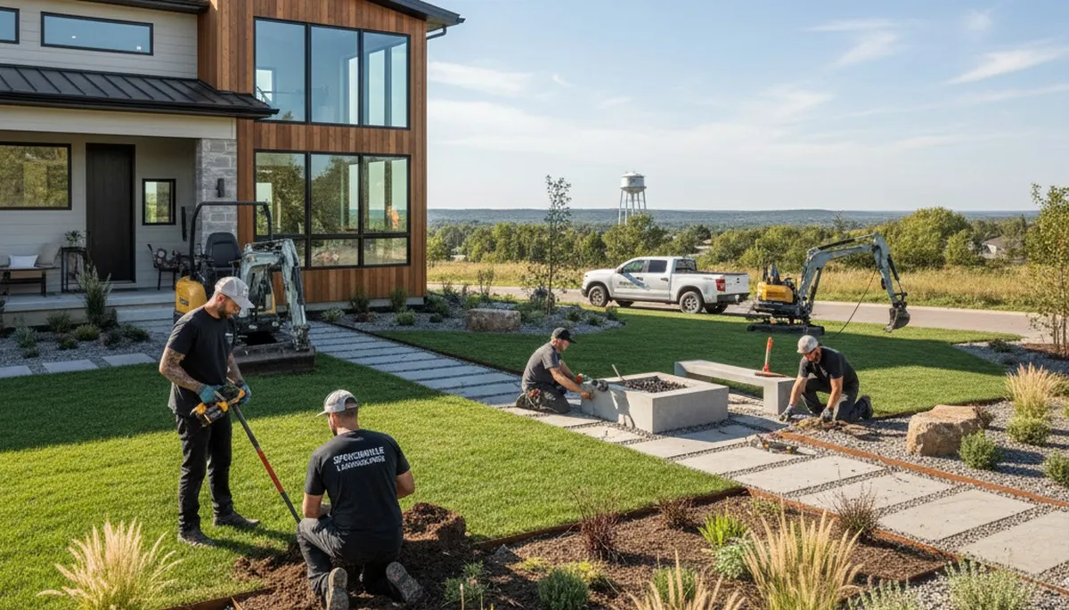 Landscaping team serving Fort Wayne, IN with professional lawn care and outdoor maintenance