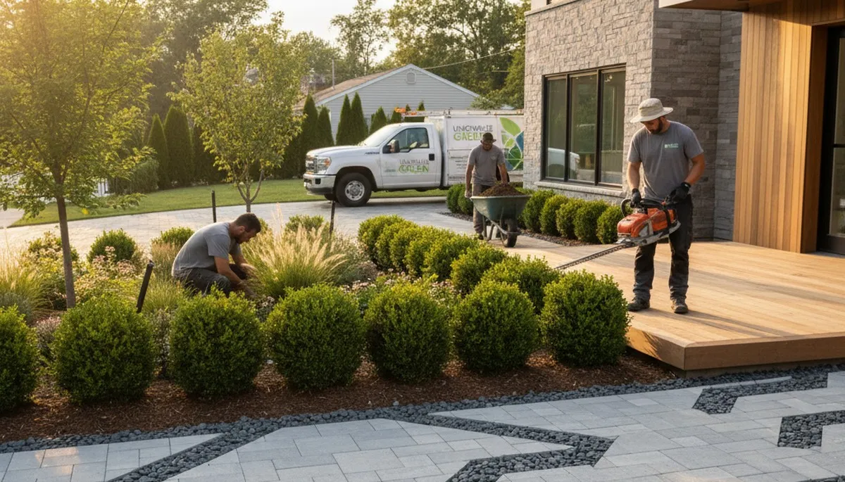 Landscaping team serving Fort Wayne, IN with professional lawn and yard care services