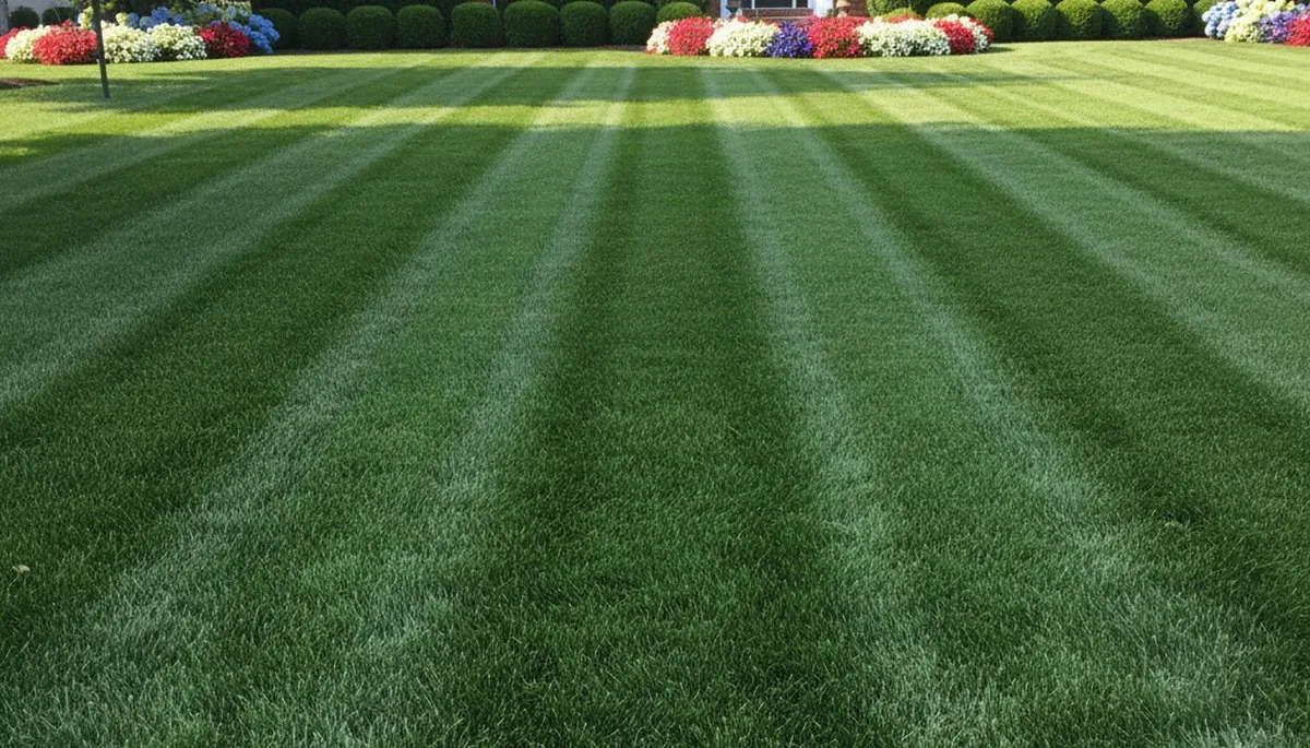 Lush green lawn in Fort Wayne, IN maintained by Chop Chop Landscaping lawn care experts